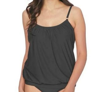 Athena Samba Solid Blousen Bandeau Tankini Top